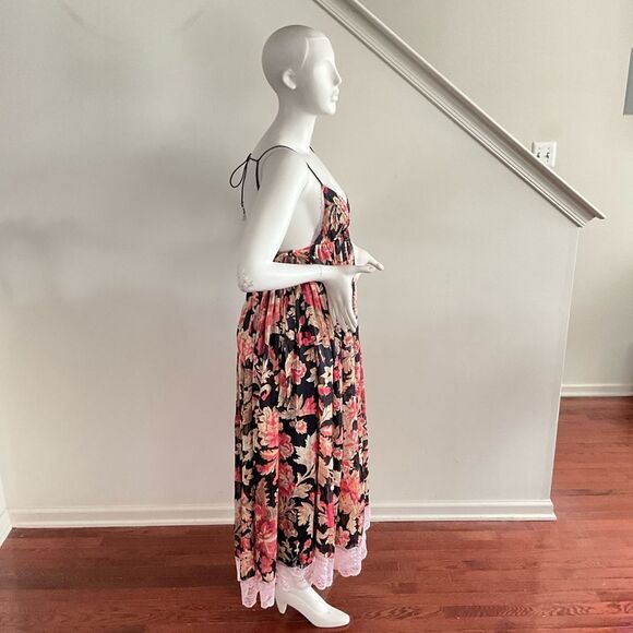 New Free People Printed Primmy Midi Dress Floral Low Back M - Picture 13 of 14